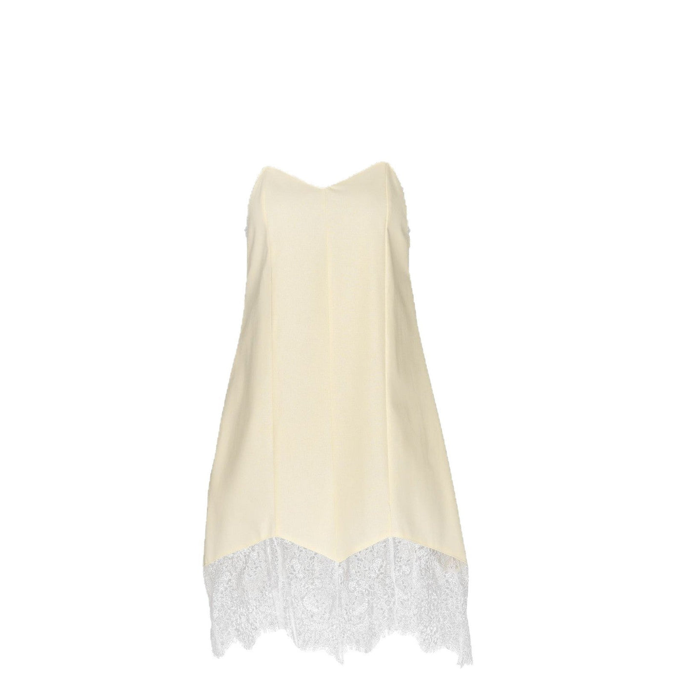 Linen Look Lace Trim Spaghetti Strap Slip Mini Dress 5