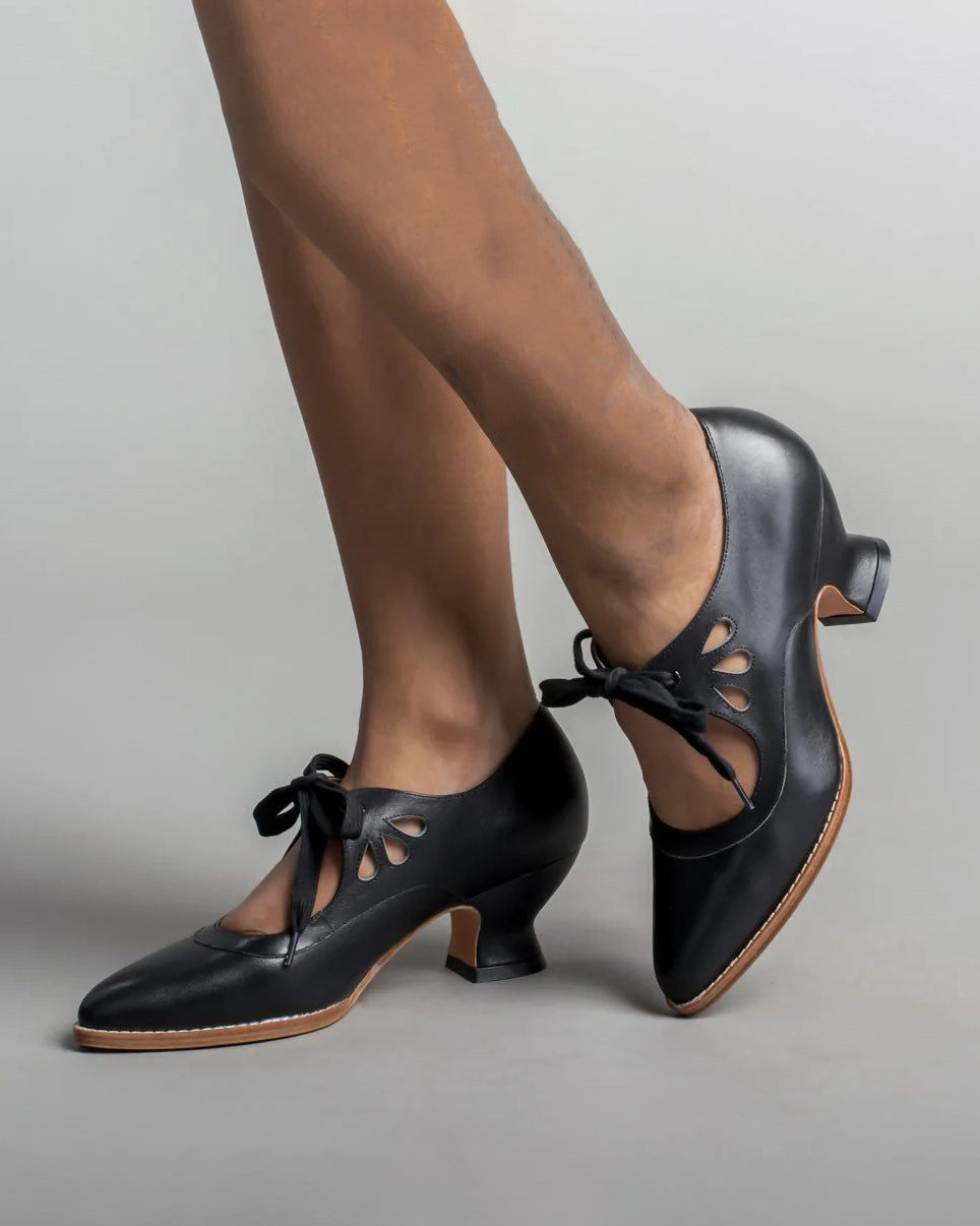 Mary Jane Hollow High Heel Lace-Up Sandals