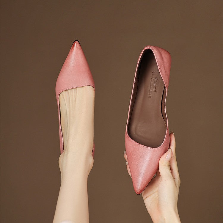 Pointed Toe Kitten Heel Pumps