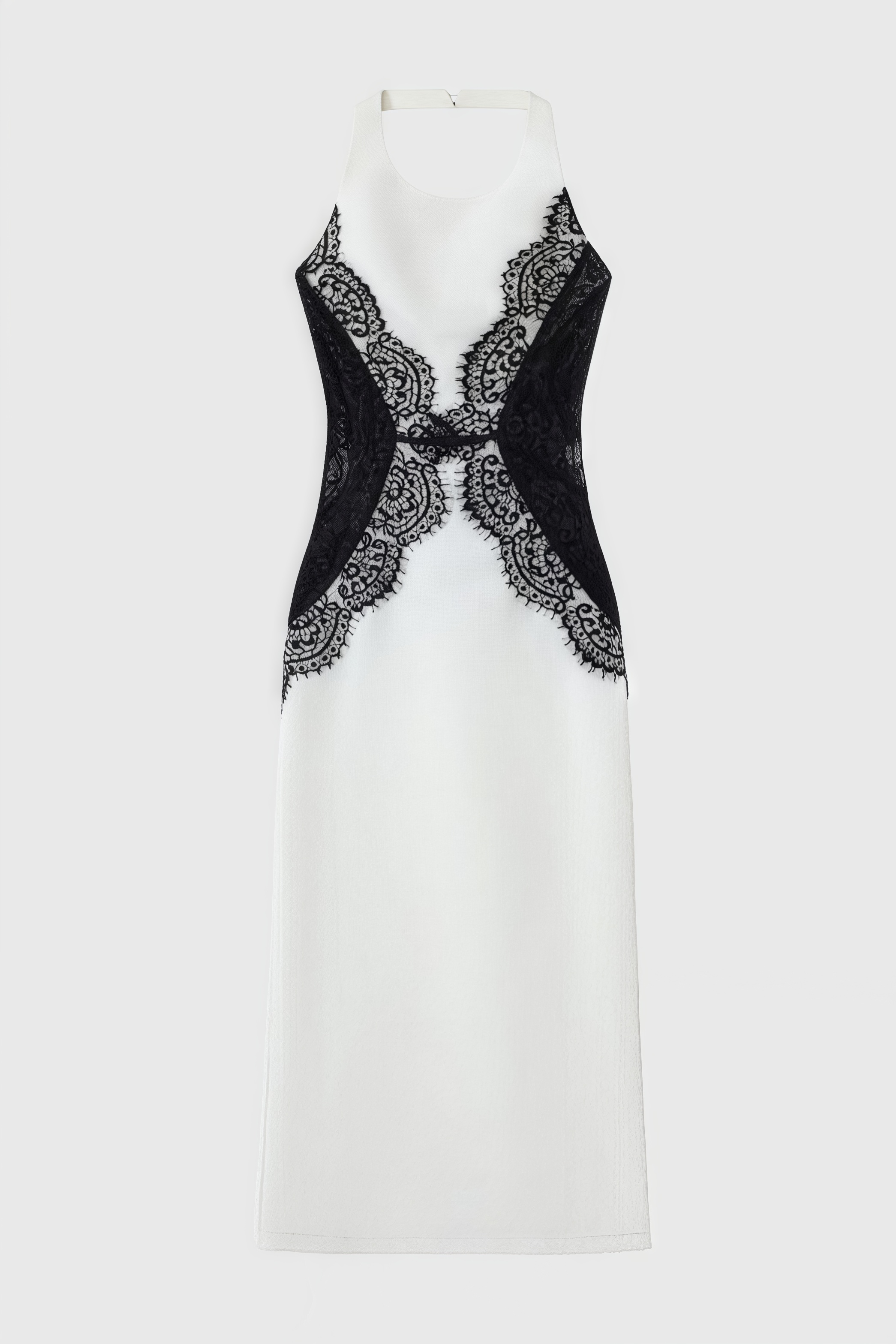 Kellan Crepe And Lace Open Back Maxi Dress - View 4