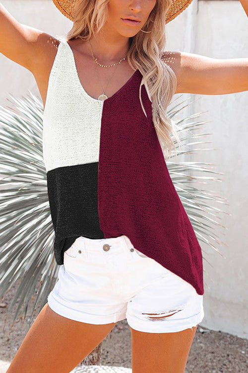 Color Block Sweater Tank