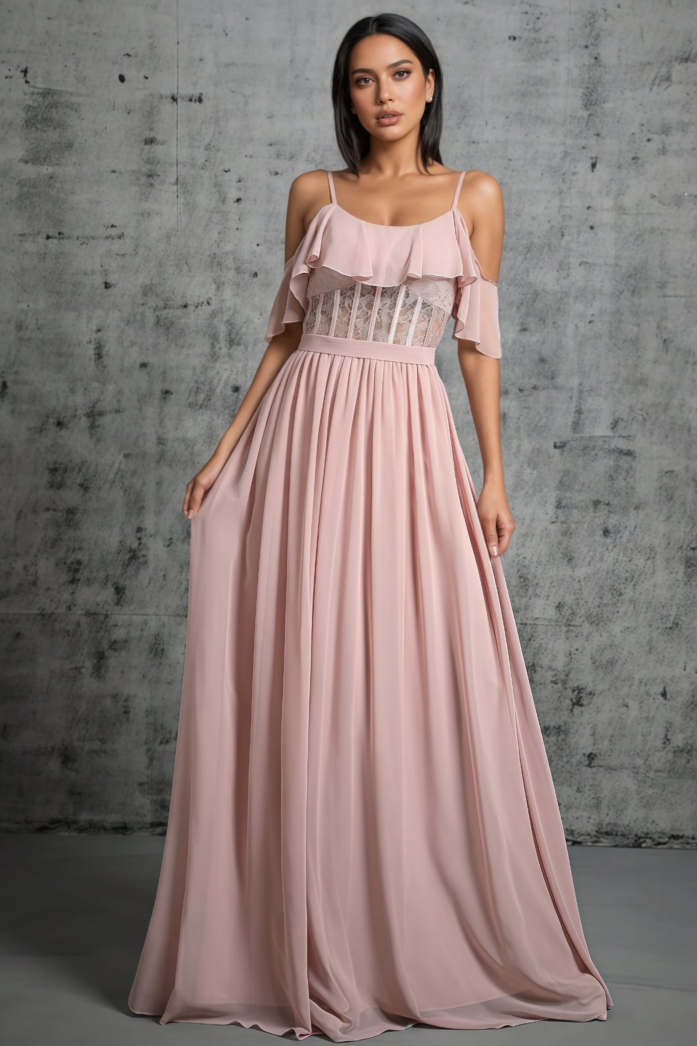 Kendra Lace Strapless Backless Maxi Dress - View 2