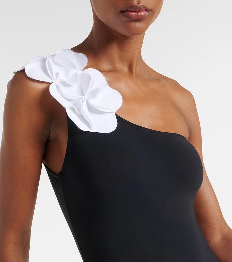 Pablo One Shoulder Swimsuit - Black