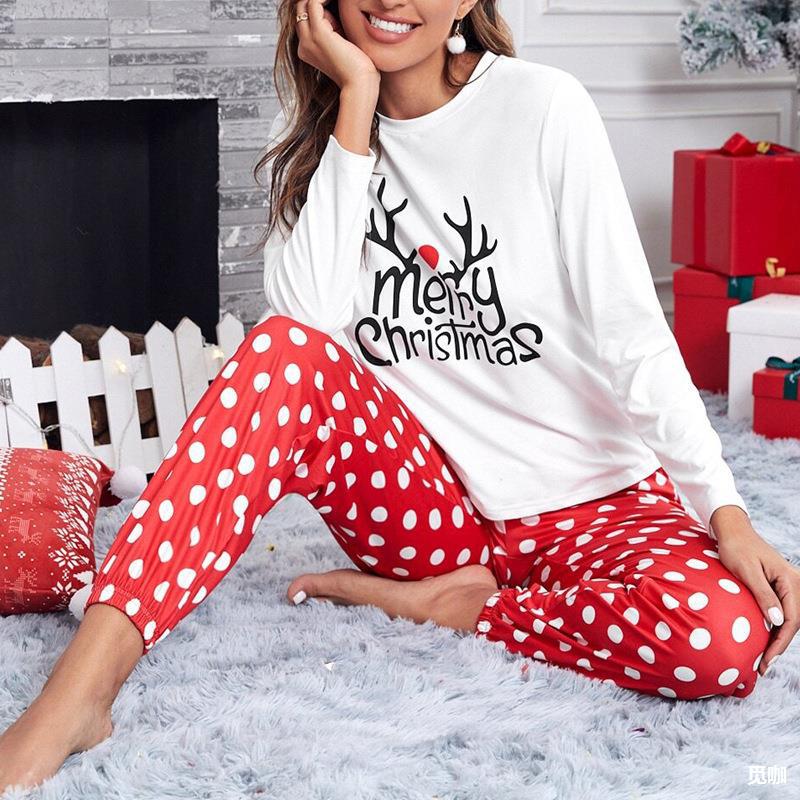 New Autumn Winter Christmas Printed Long Sleeve Suit