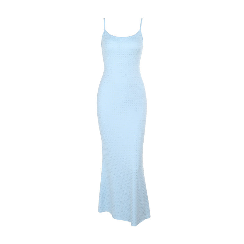 Socialite Elegant Sexy Rhinestones Slim Dress Autumn Cami Dress for Women