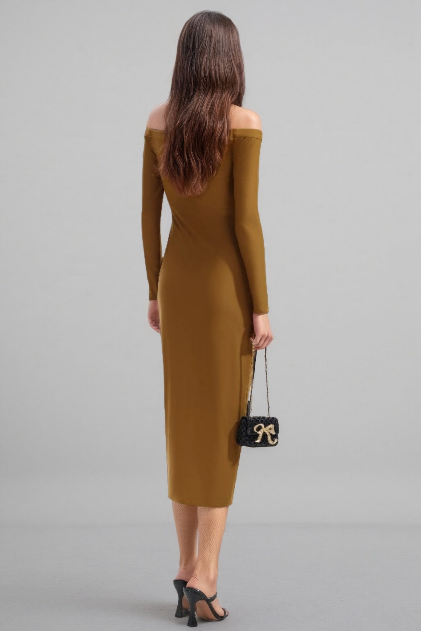 Hollow Flower Bandage Maxi Dress