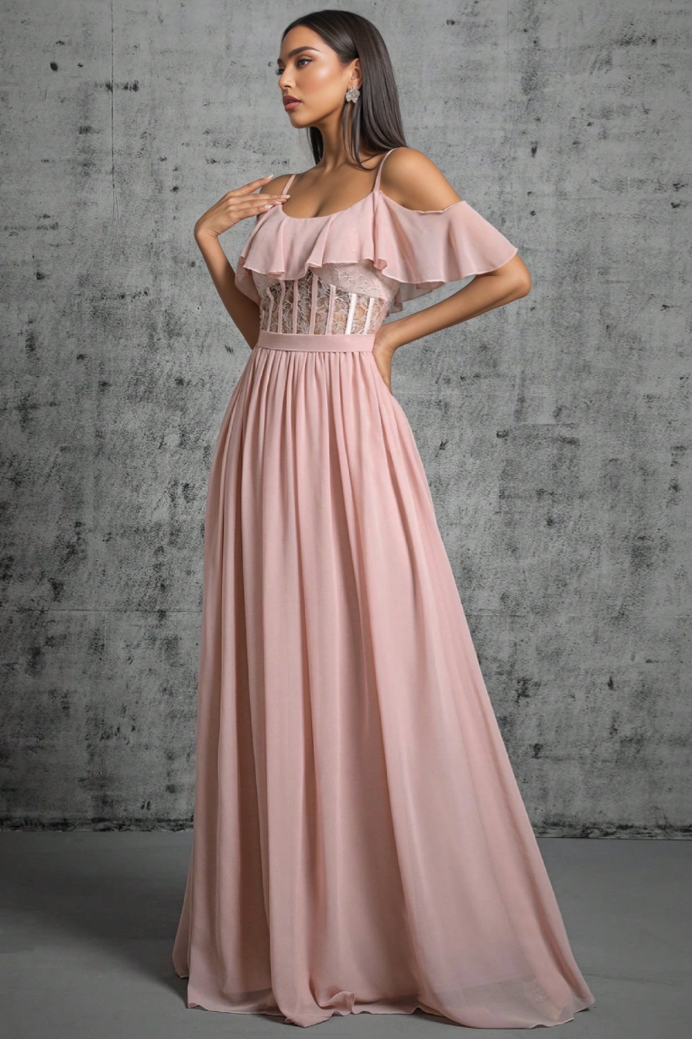 Kendra Lace Strapless Backless Maxi Dress - View 4