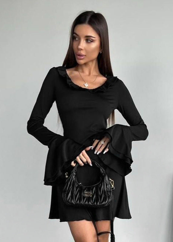 Sienna Off Shoulder Ruffle Sleeve Dress