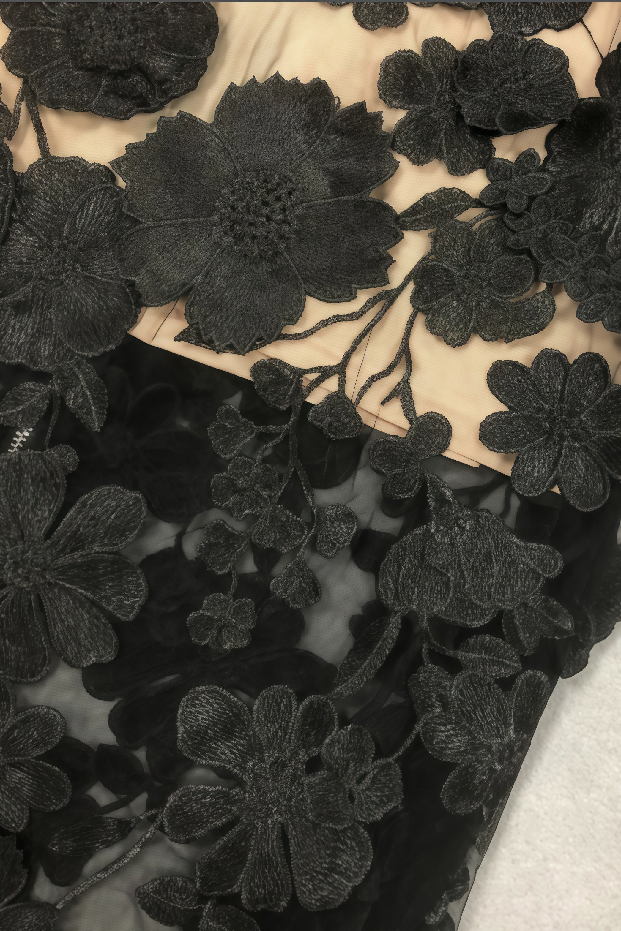 Wyat 3D Mesh Flower Embroidery Maxi Dress - View 7