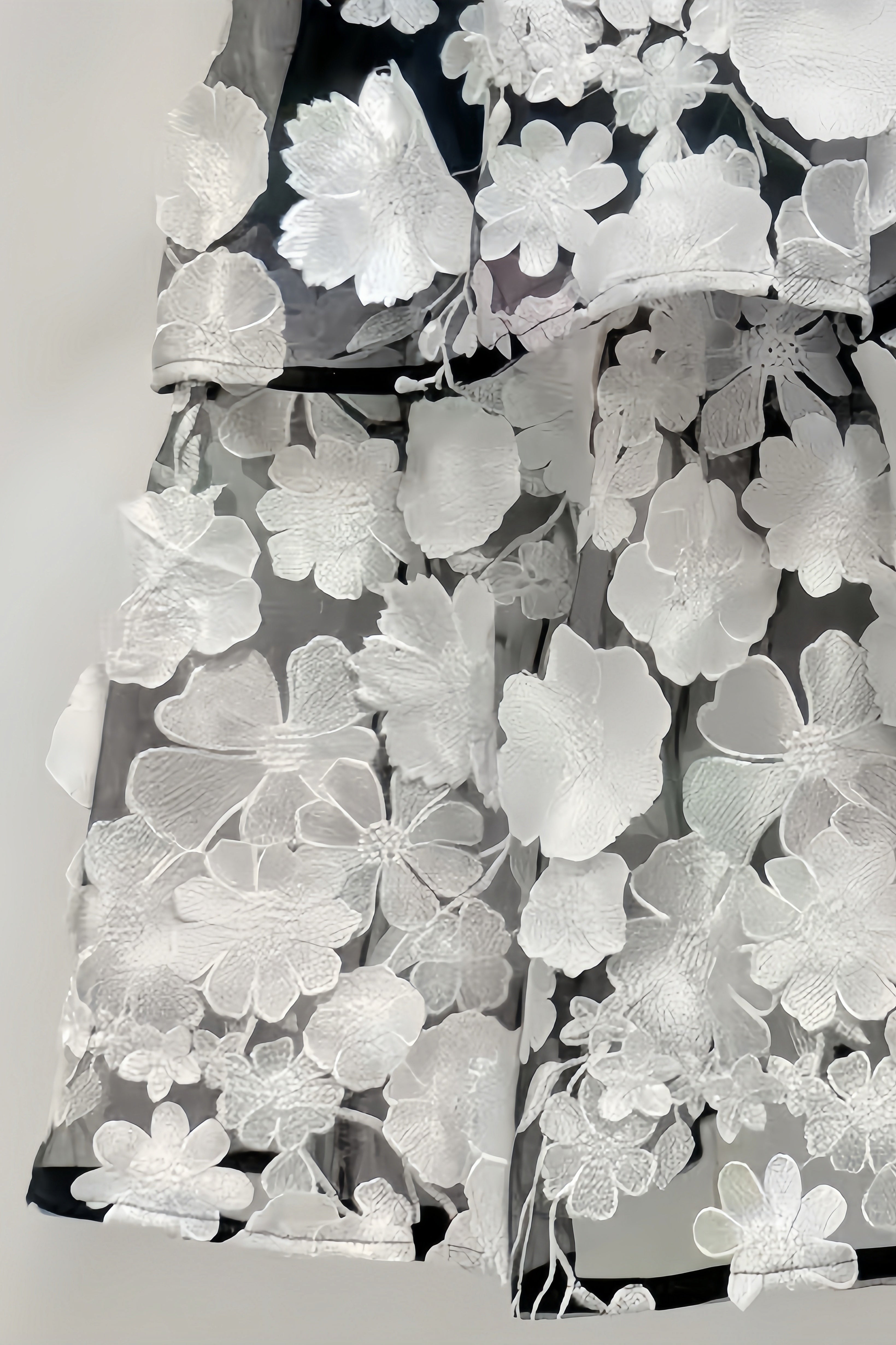 Rena Solid Colour 3D Floral Embellishment Maxi Dress - View 5