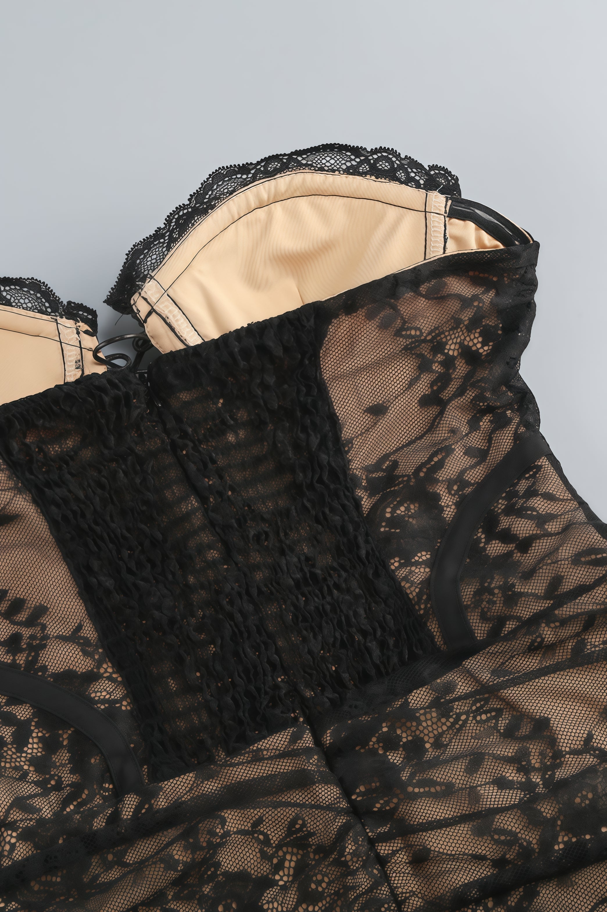 Barrs Sleeveless Strappy Lace Mini Dress - View 6
