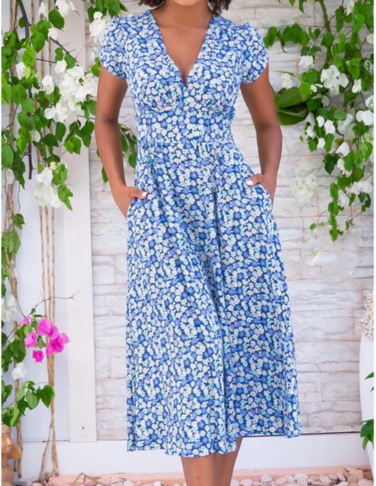 Gianna | Button-Front Midi Dress Light Blue