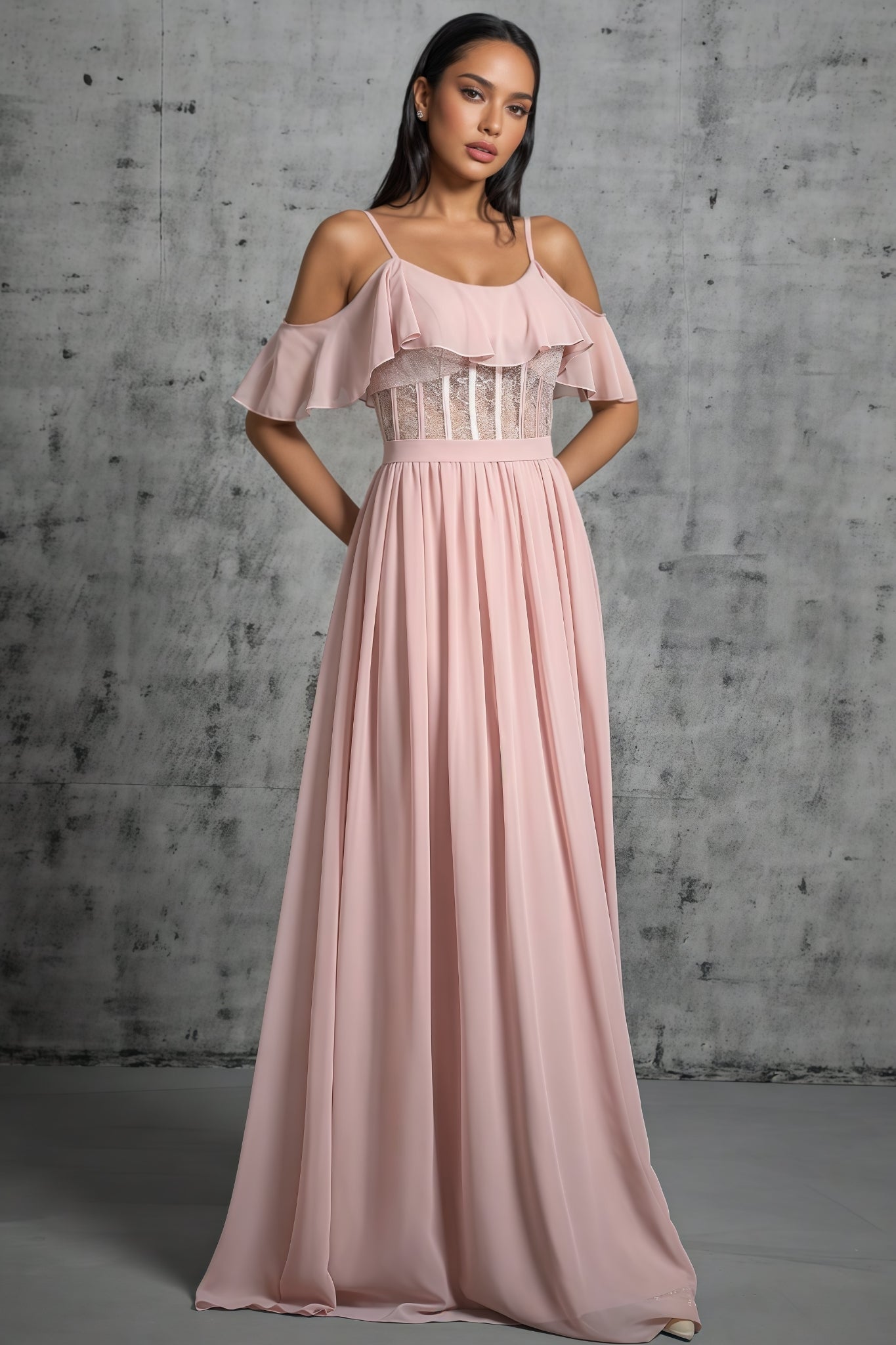 Kendra Lace Strapless Backless Maxi Dress - View 3
