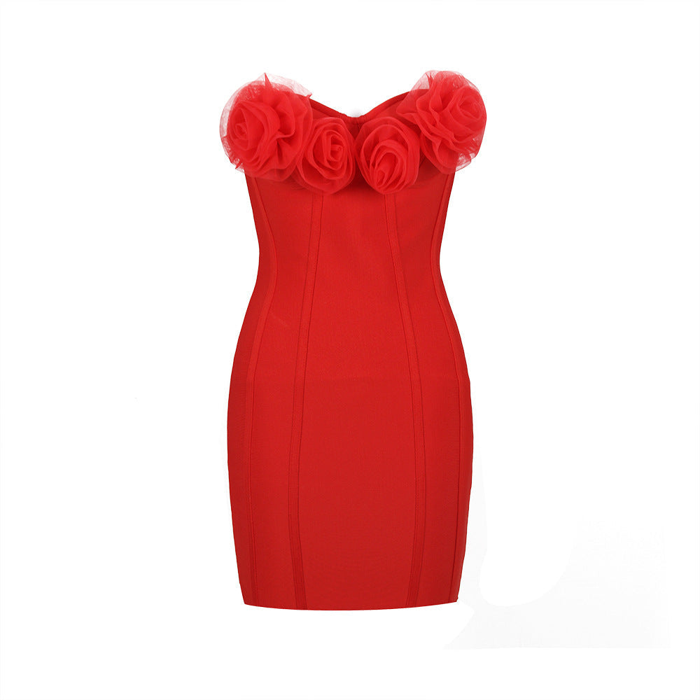Bandage Floral Bustier Mini Dress - View 4
