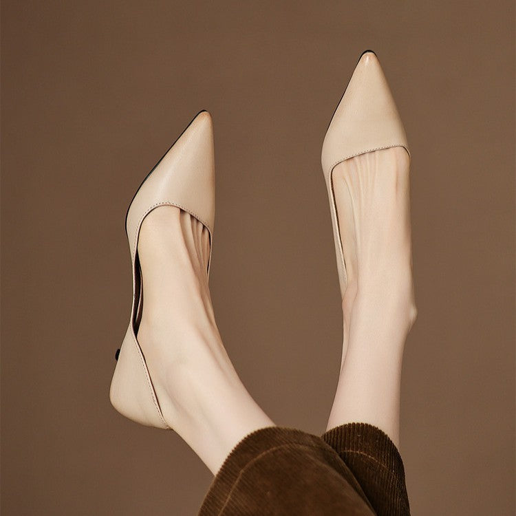 Pointed Toe Kitten Heel Pumps