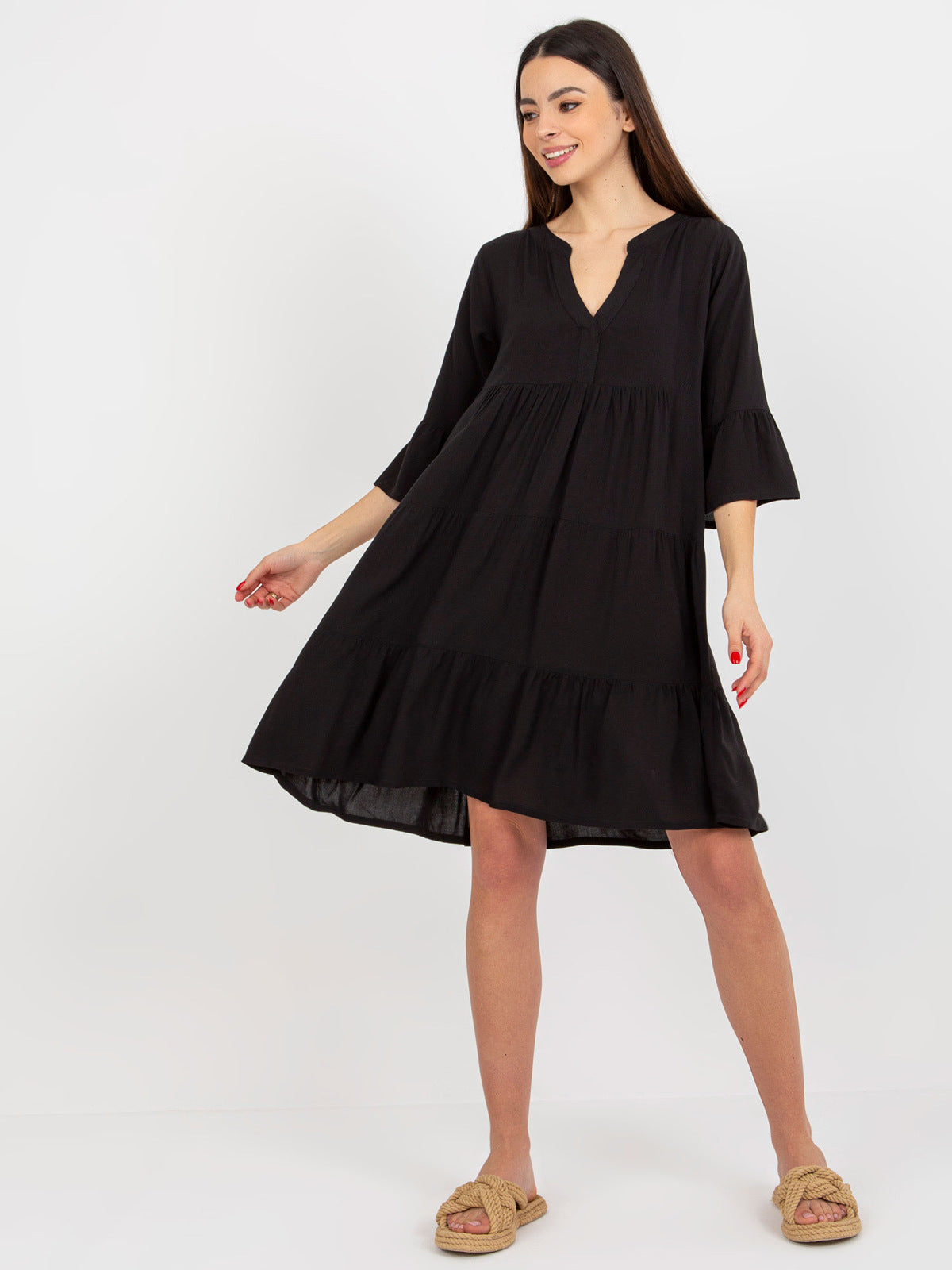 Solid Color Sexy Dress Spring Summer Casual Seaside Vacation Short A Line