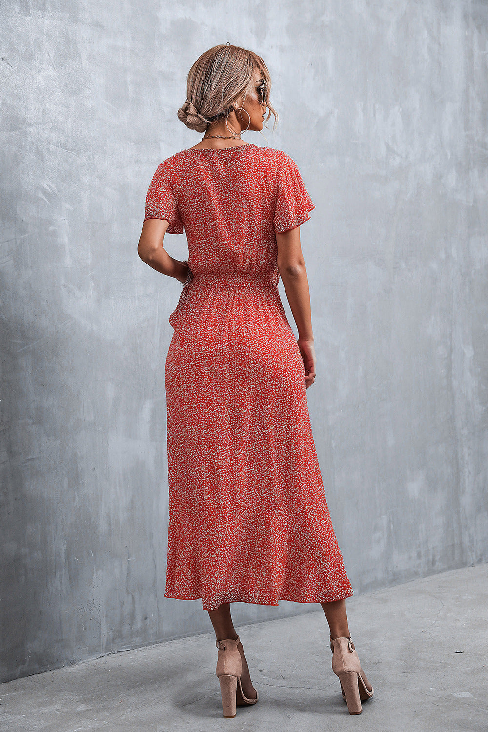 Knox Paisley High Low Ruffle Maxi Dress FINAL