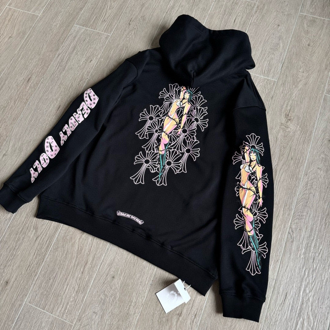 Deadly Doll Comic Print Zip Hoodie