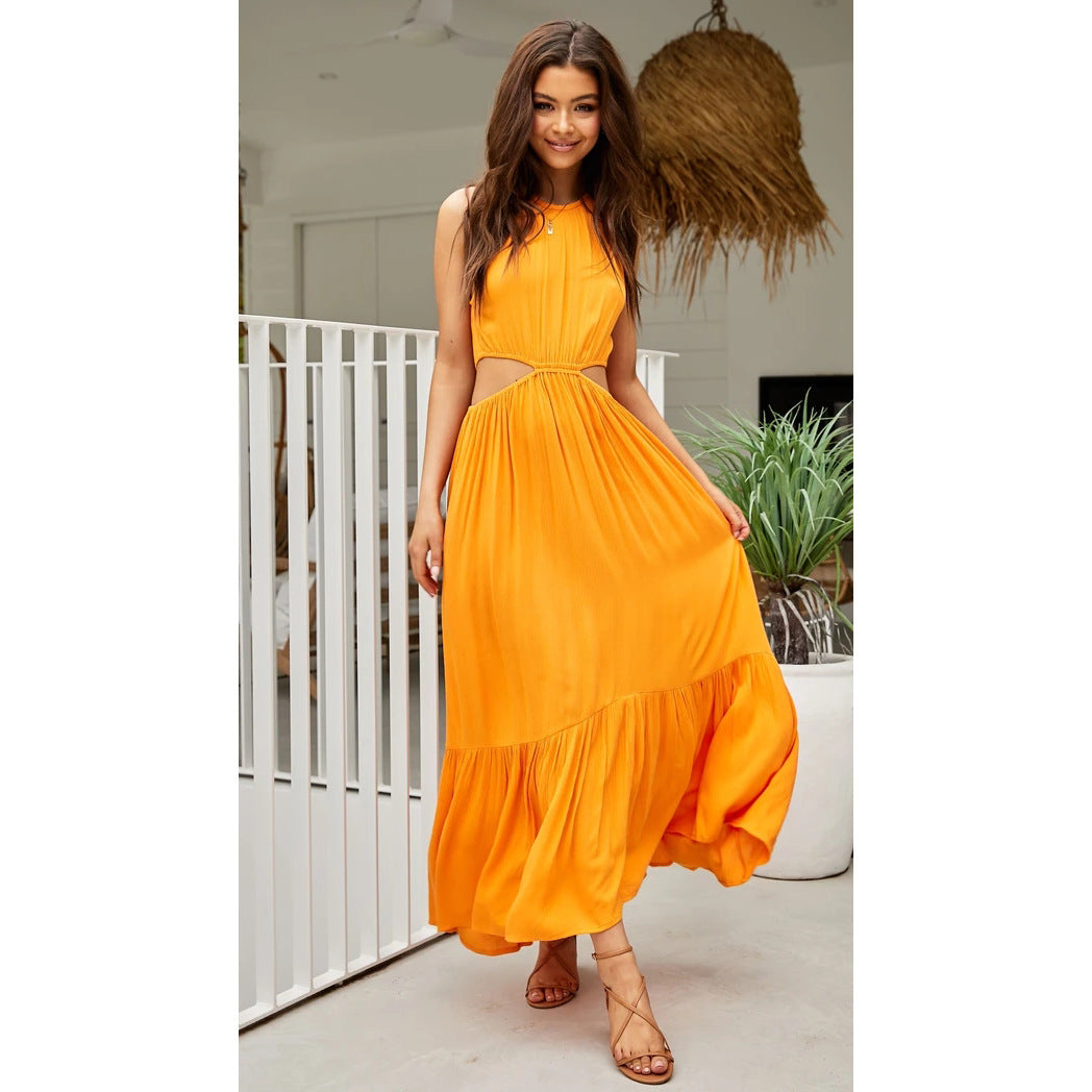 Maxi Fresh Chic Halter Rayon Maxi Dress Maxi