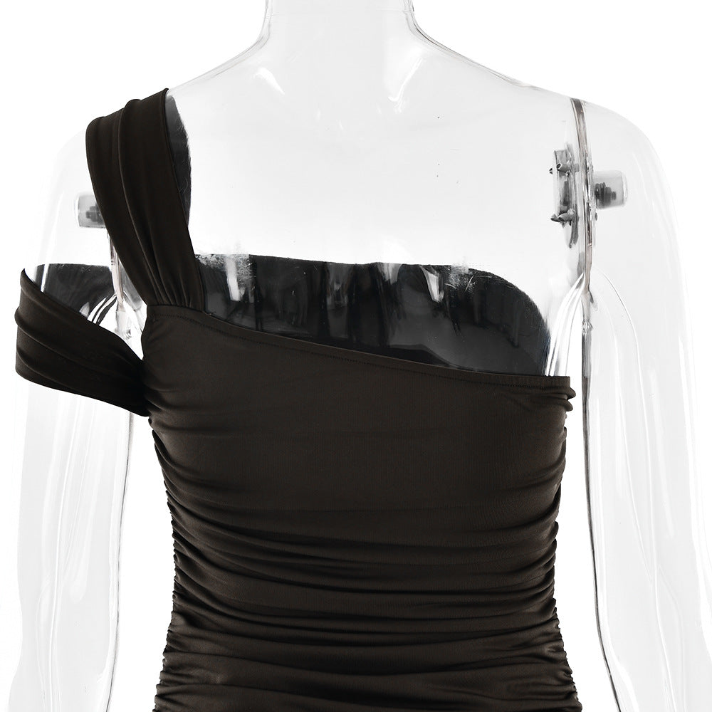 Elara Maxi Dress- Brown