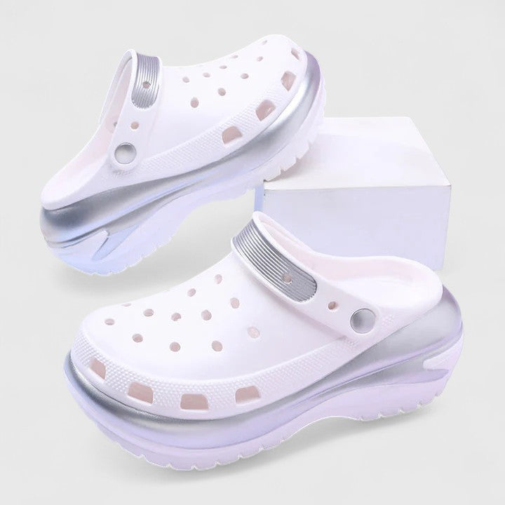 Platform Chunky Sole Ankle Strap Clog Mules
