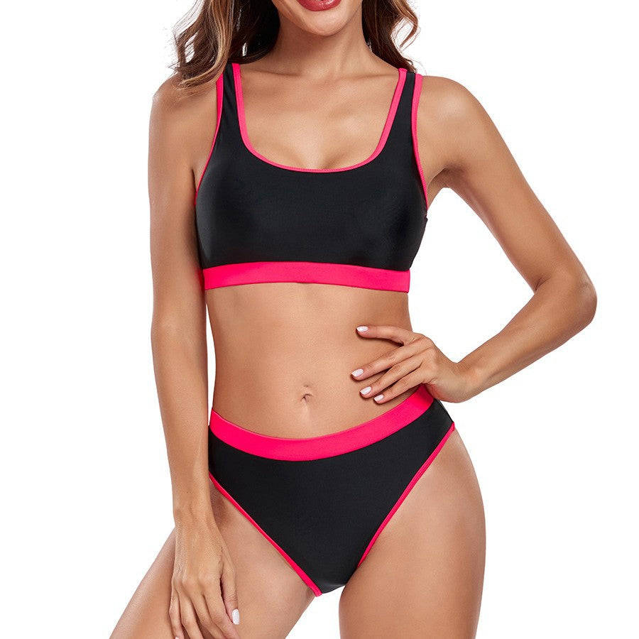 Sexy Sports Split Swimsuit Women Sexy Color Matching Swimsuit Women