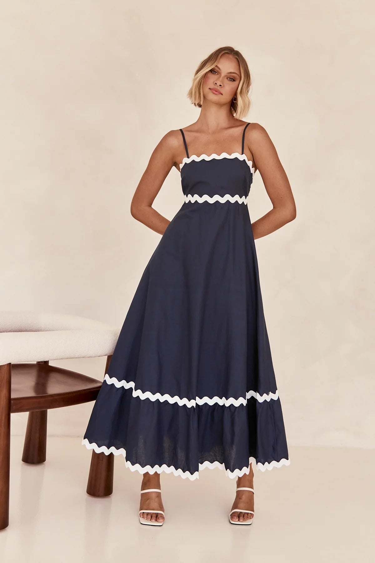 Satin Cowl Neck Sleeveless Slip Maxi Dress