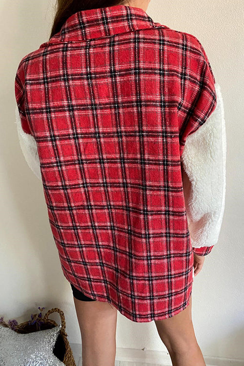 All Your Own Plaid Sherpa Jacket