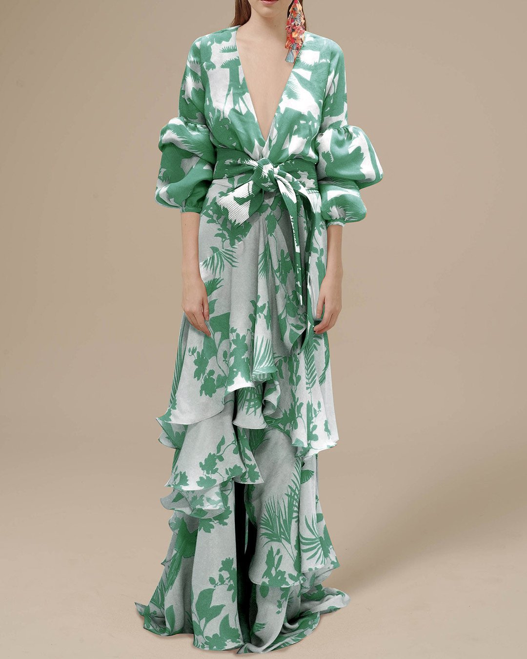 Printed Chiffon Party Dress - View 2