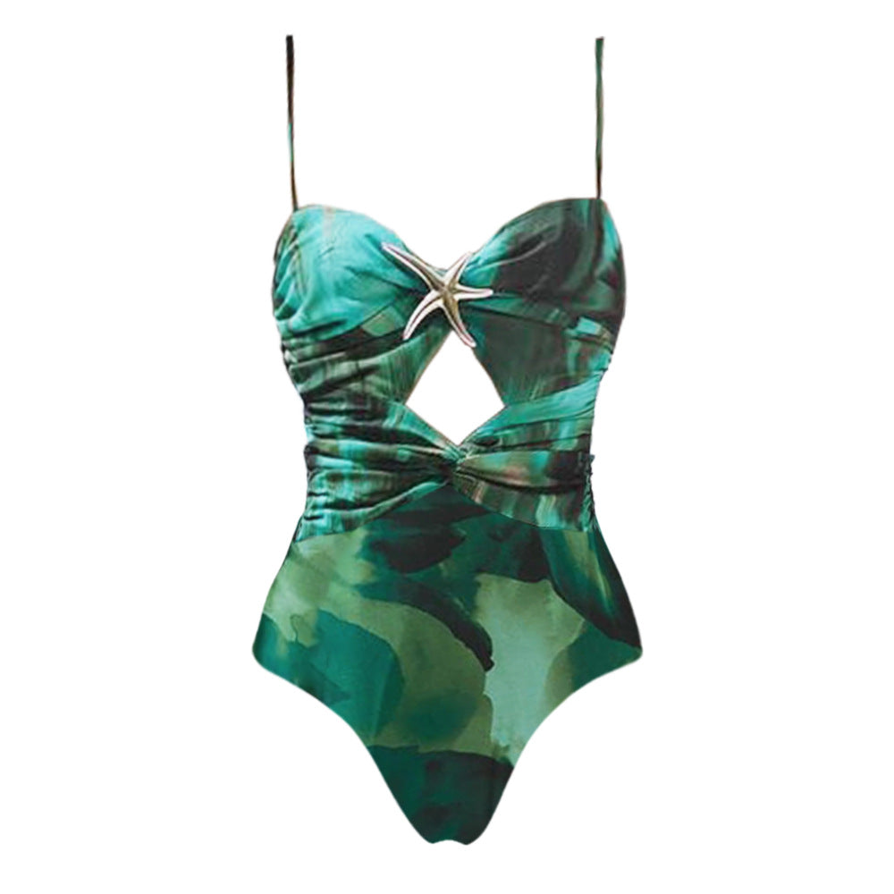 Palm Kiss Swimsuit Set - Green