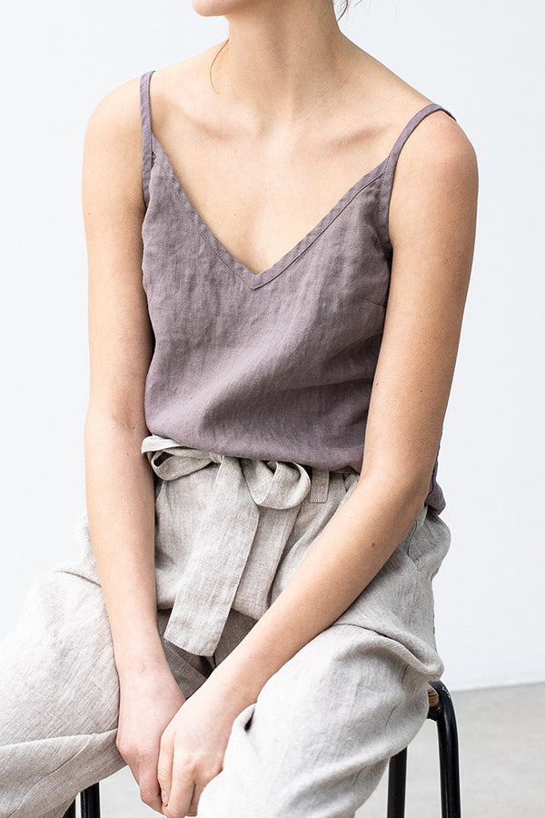 Solid Linen Tank Top