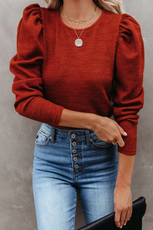 Balloon Sleeve Knit Jumper