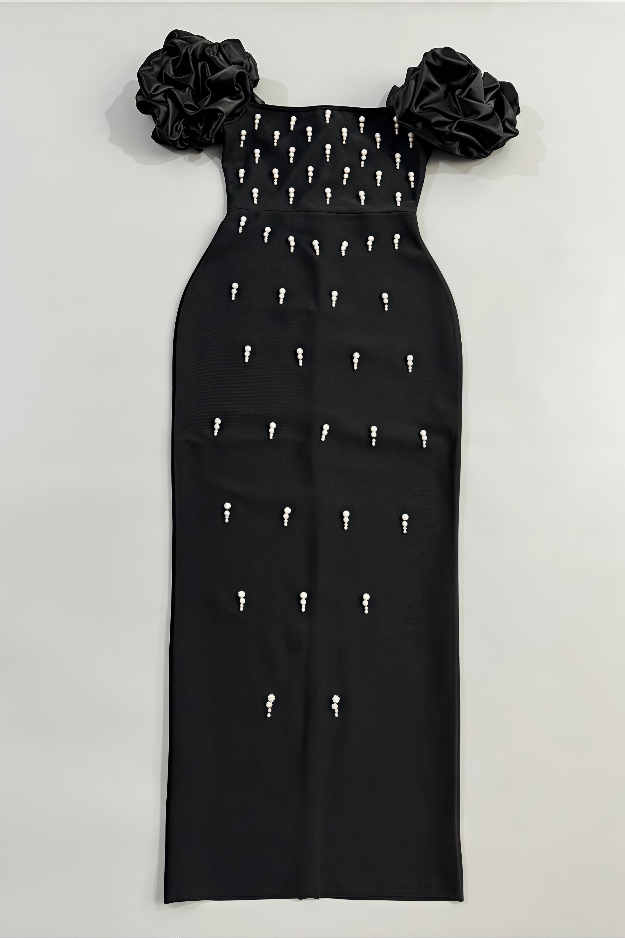 Helesa Off Shoulder Pearl Bandage Maxi Dress - View 5