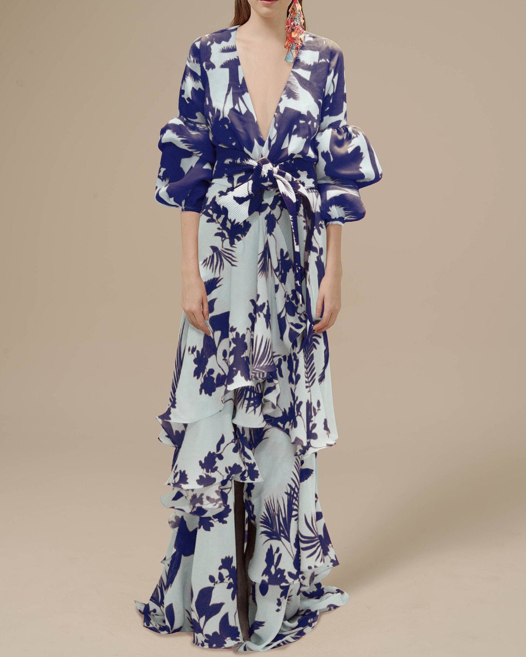 Printed Chiffon Party Dress - View 3