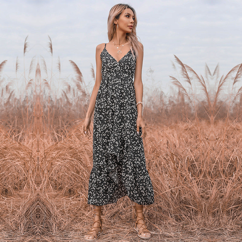 Imperio Satin Printed Midi Slip Dress FINAL