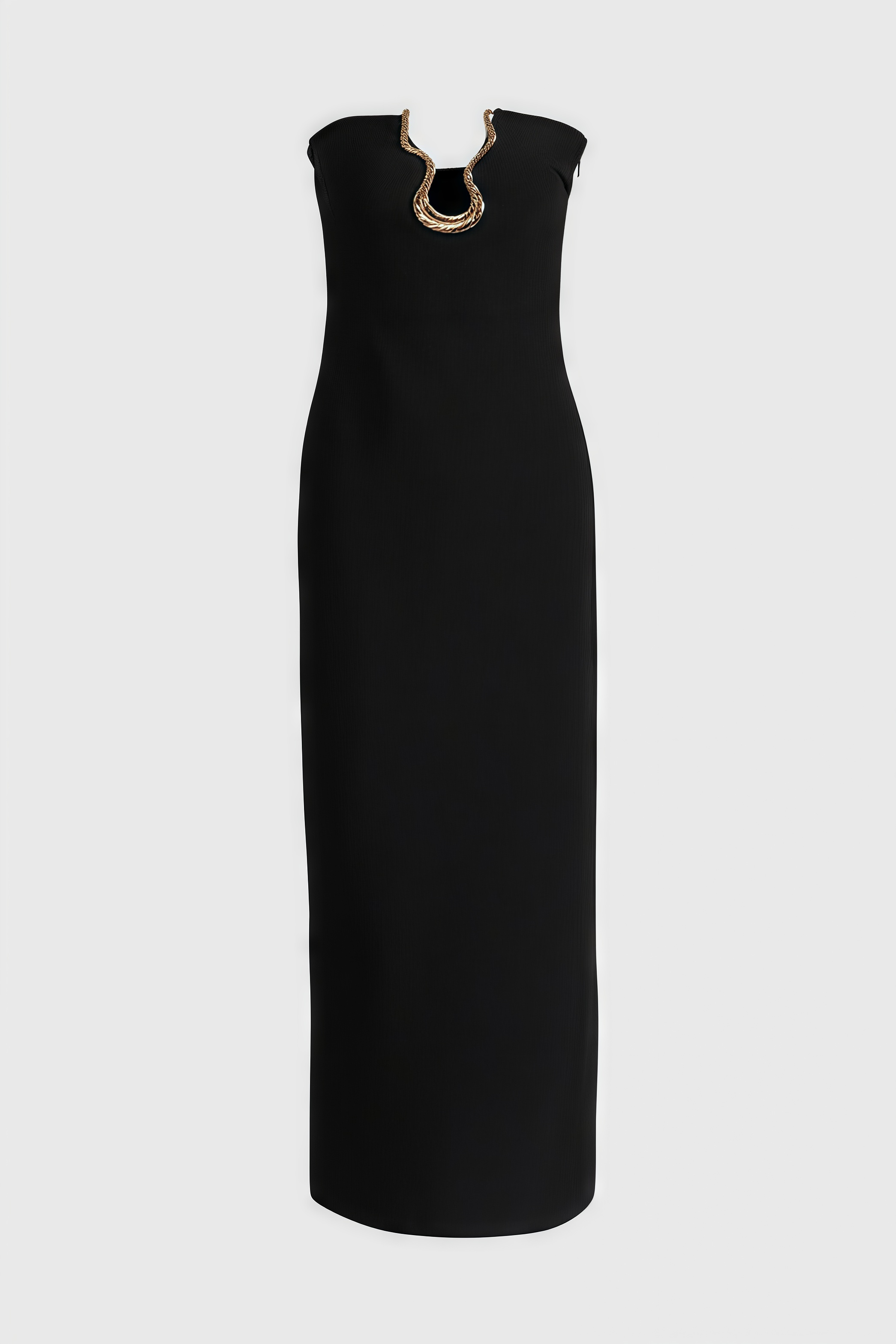 Jeandi Black Bustier Bandage Maxi Dress - View 6