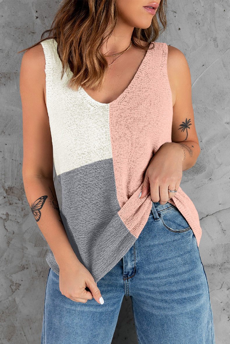 Color Block Sweater Tank