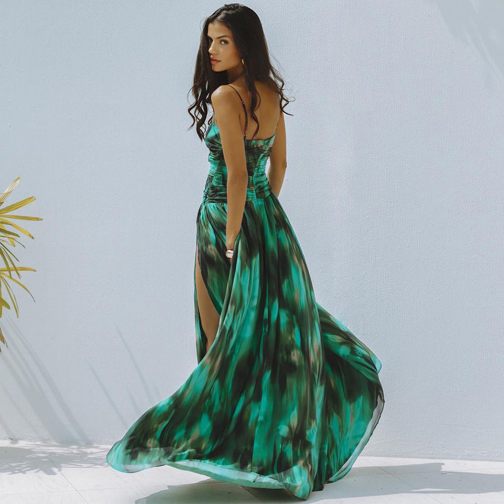 Palm Kiss Swimsuit Set - Green