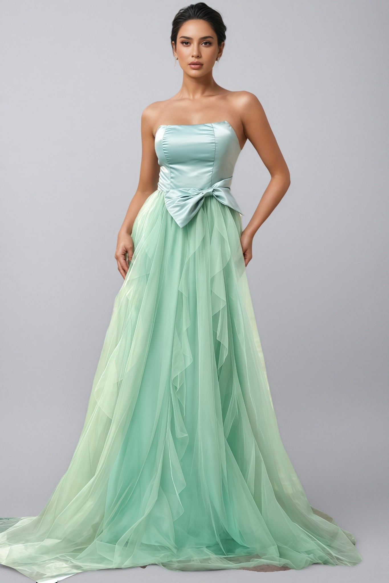Atlasad Sleeveless Mesh Maxi Dress