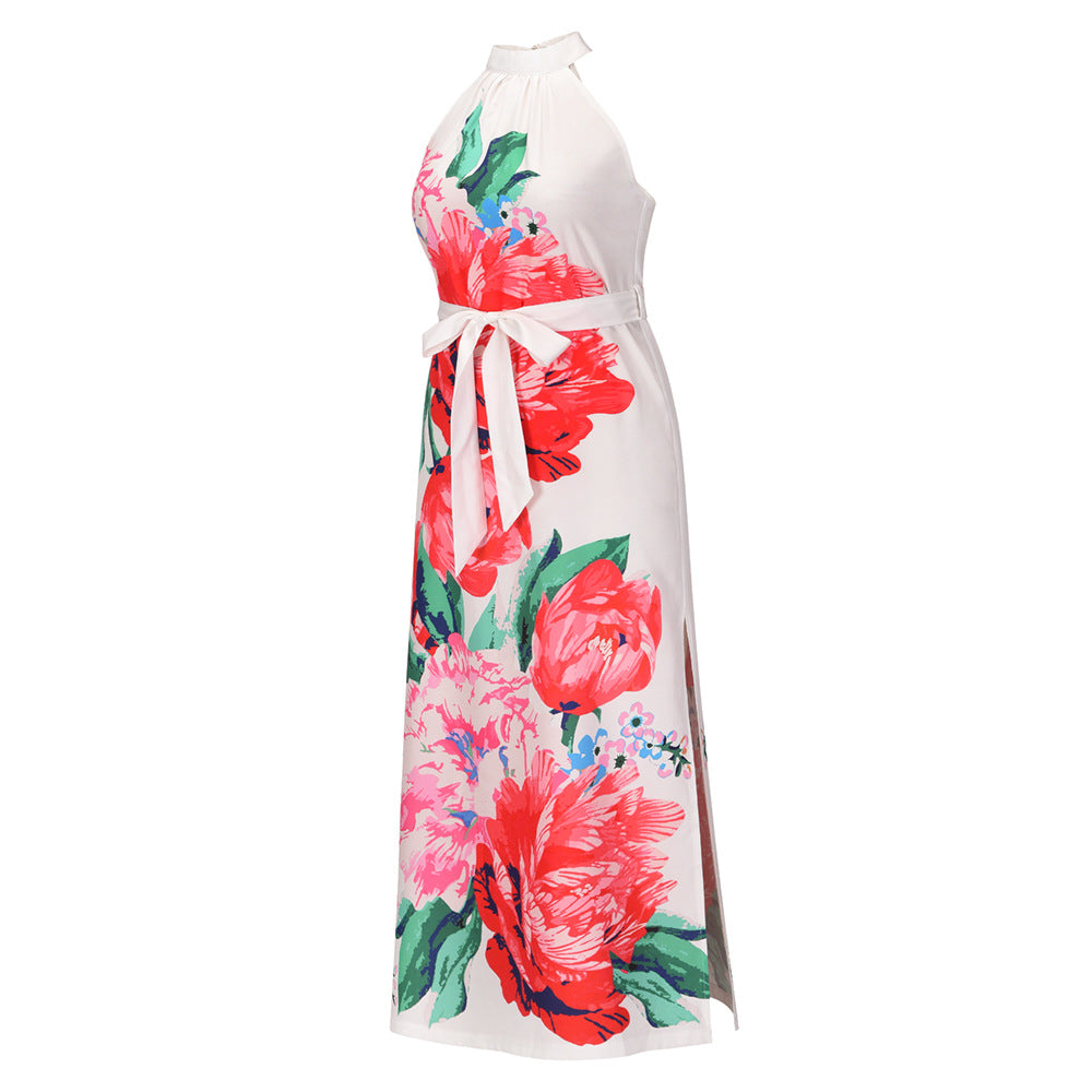 Take Me To Paradise Printed Maxi Dress Ivory