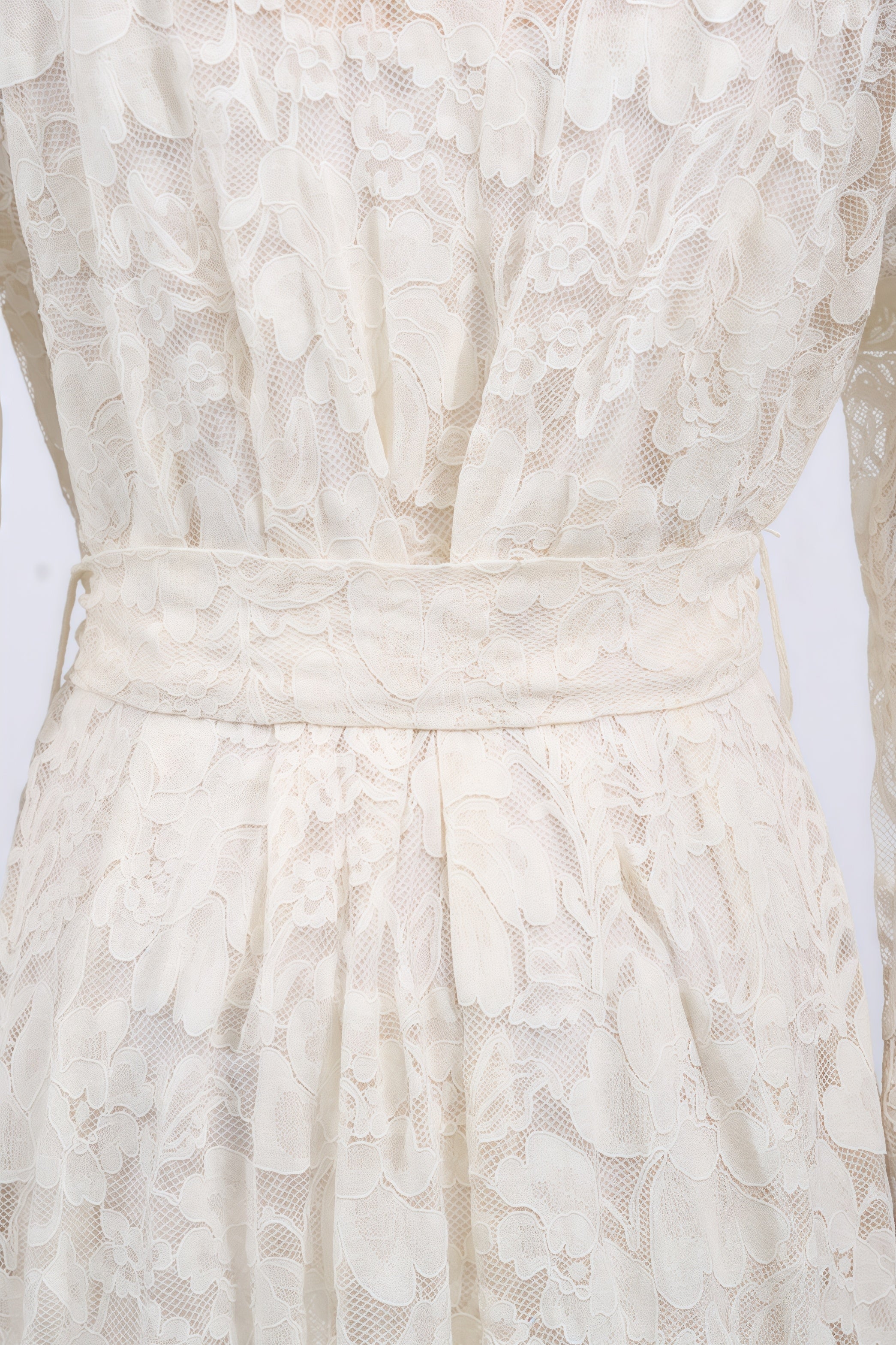 Melis Pleated Corded Lace Midi Dress - View 6