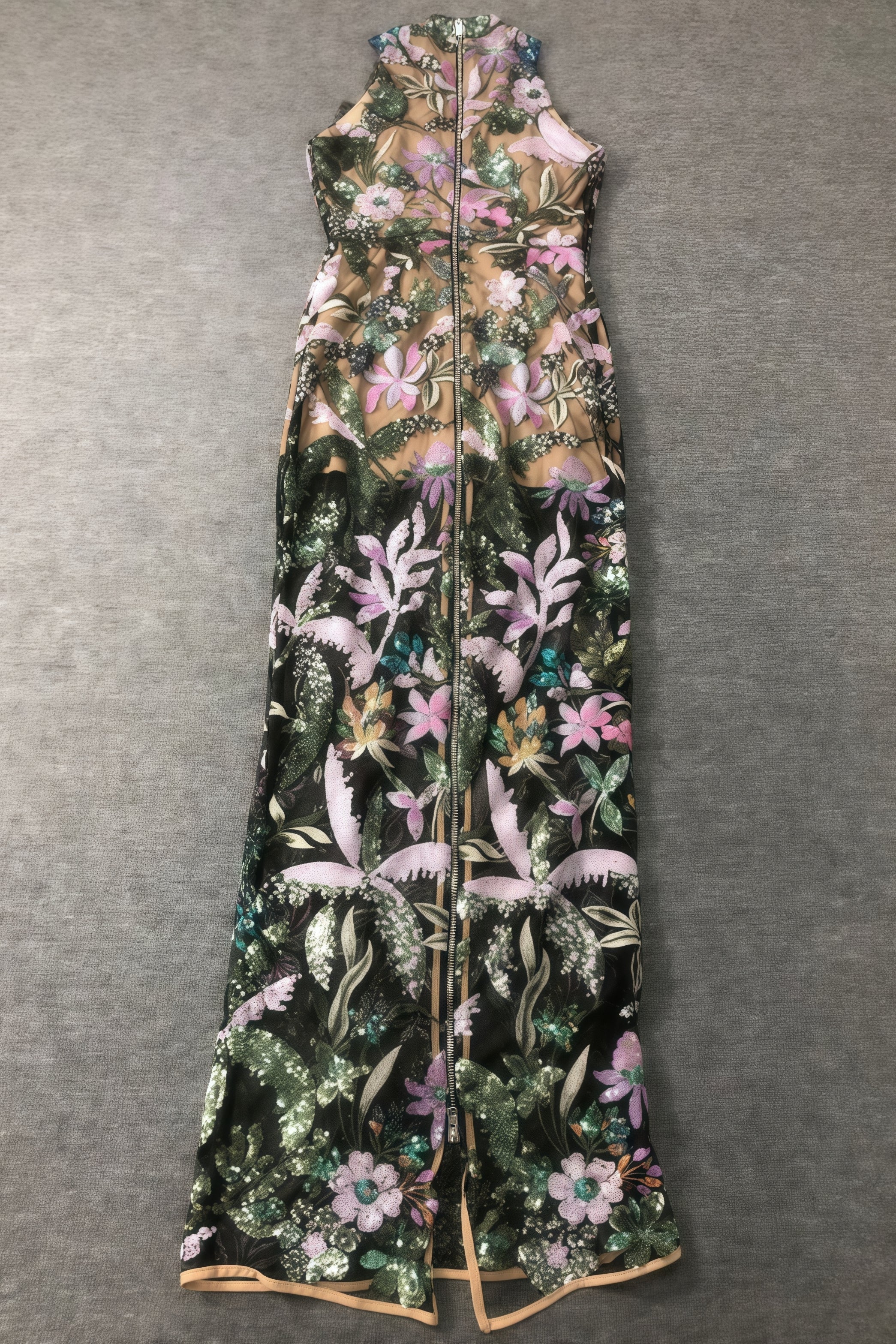 Charkd Lace Embroidered Flower Maxi Dress - View 5