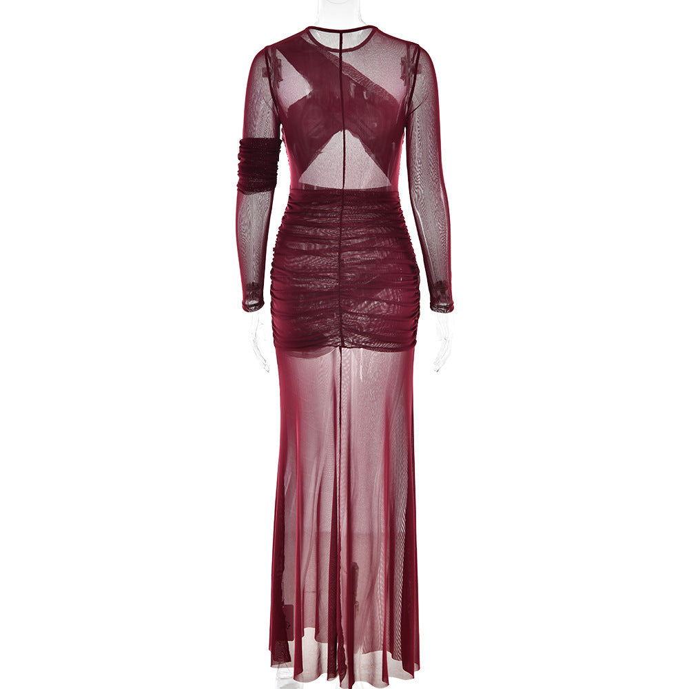Bruna Maxi Dress - Maroon