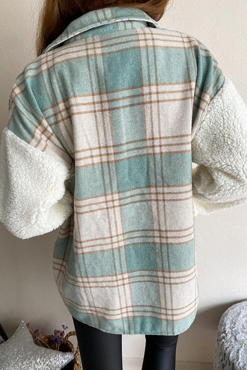 All Your Own Plaid Sherpa Jacket