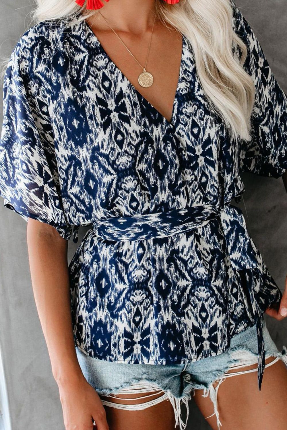 All Of Me Floral Tie Wrap Top