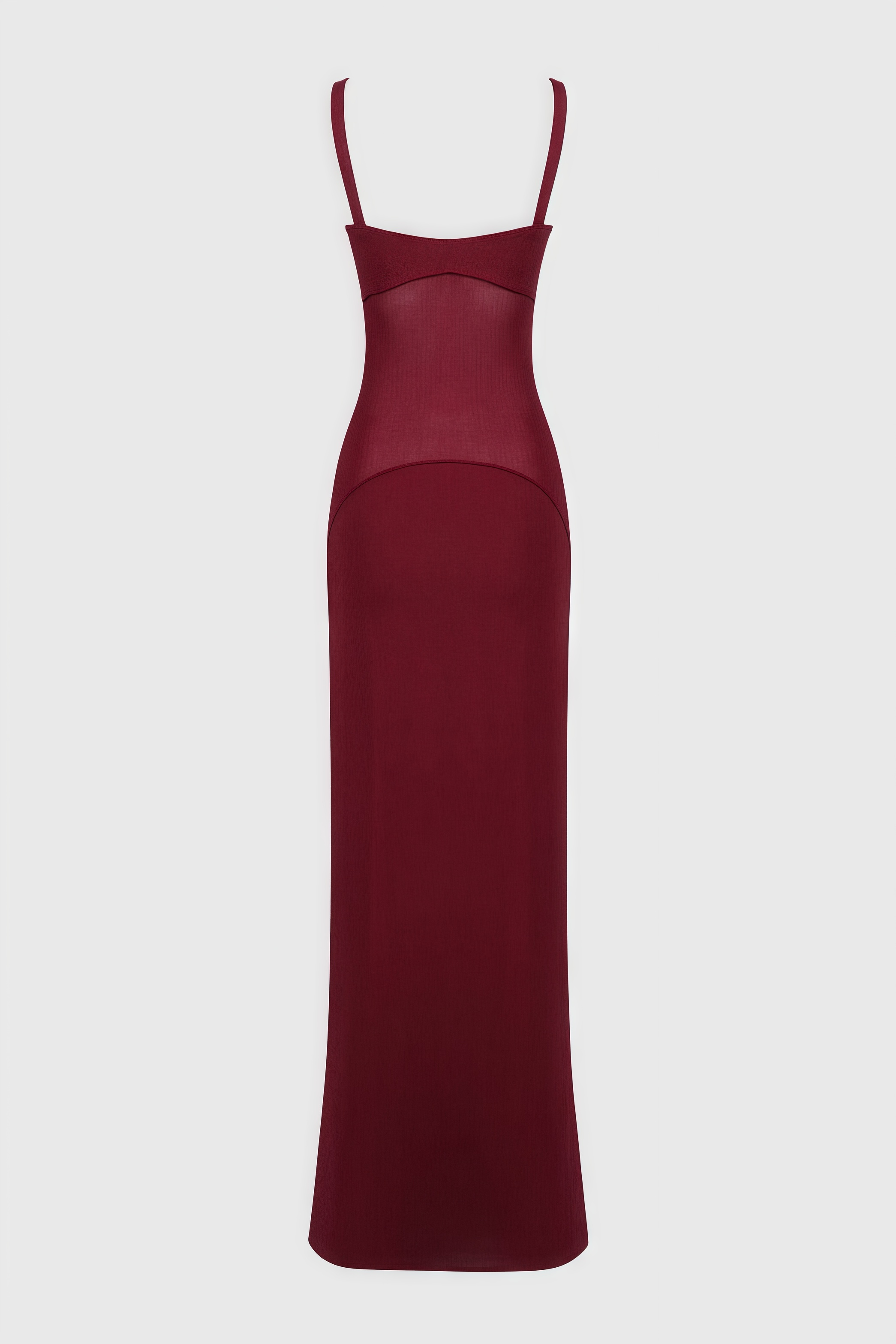 Halter Neck Mesh Ruched Maxi Dress