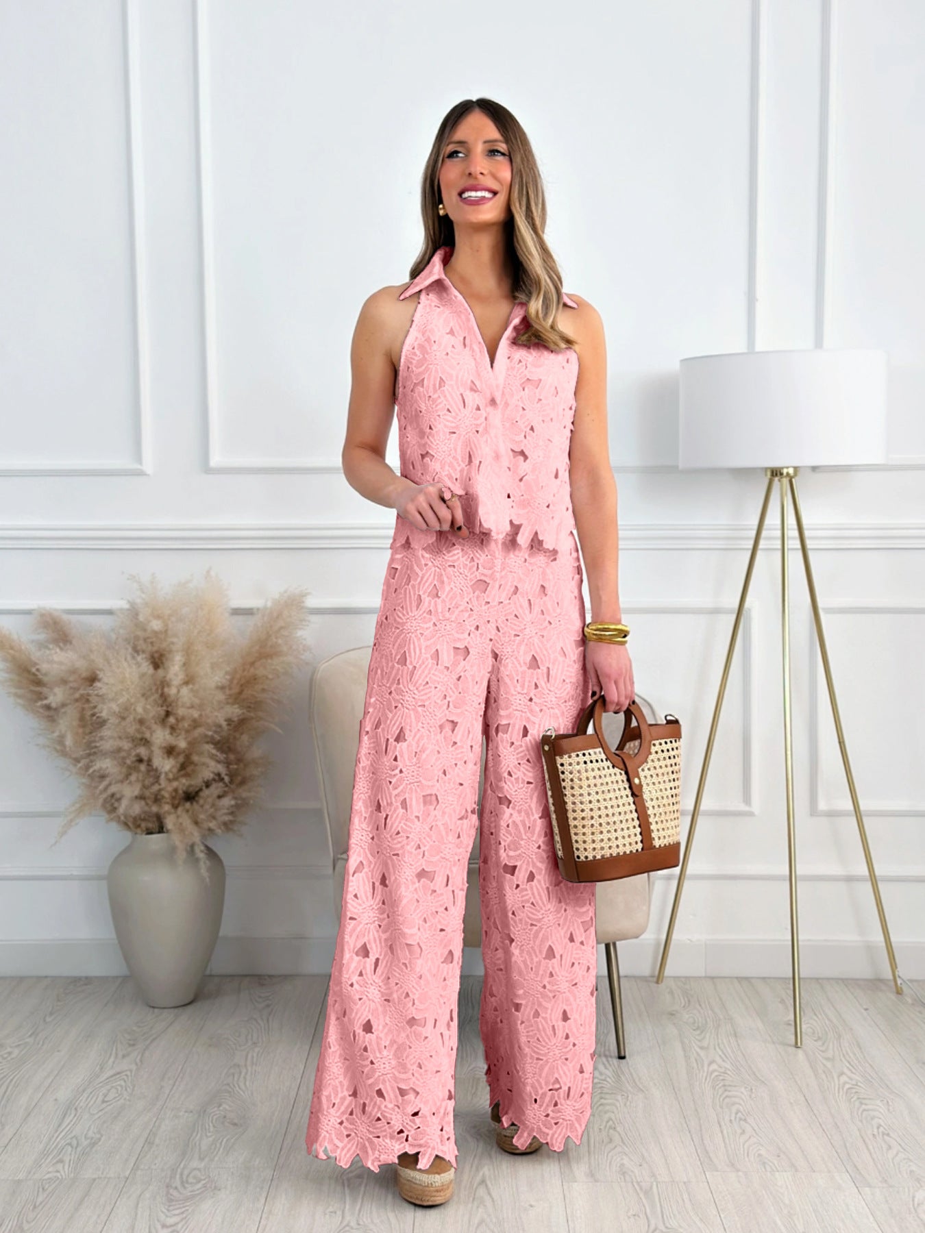 Ally Co ord Set - Pink