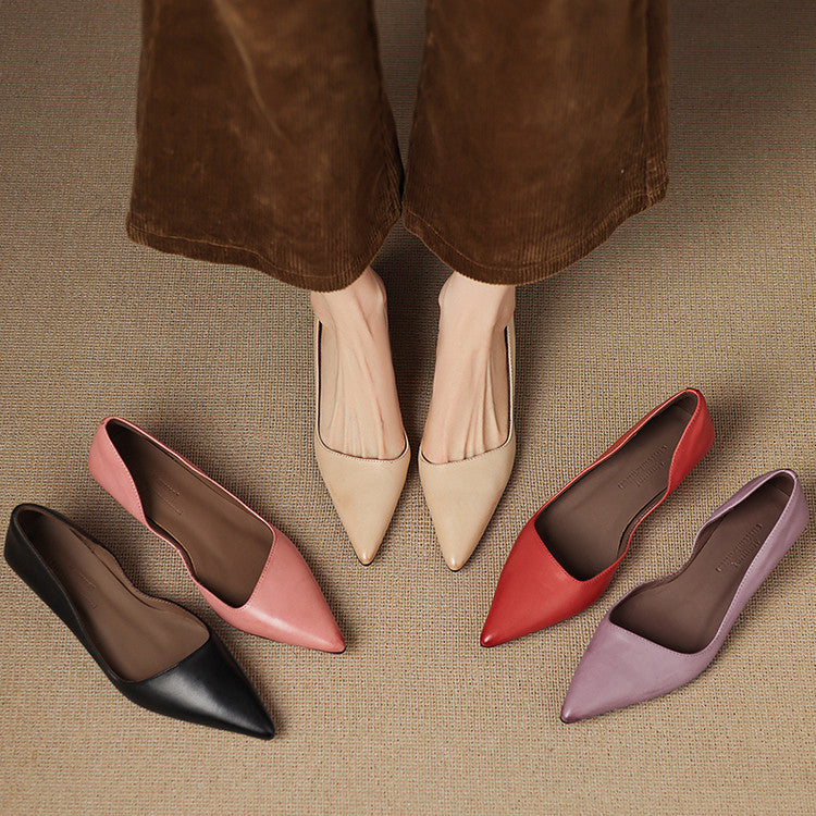 Pointed Toe Kitten Heel Pumps