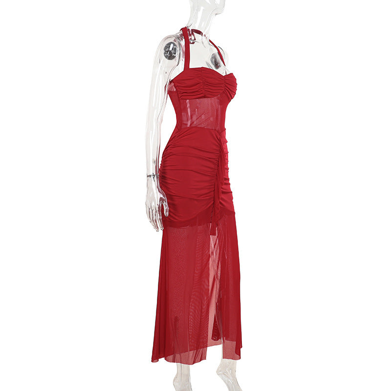 Raze Halter Dress Red
