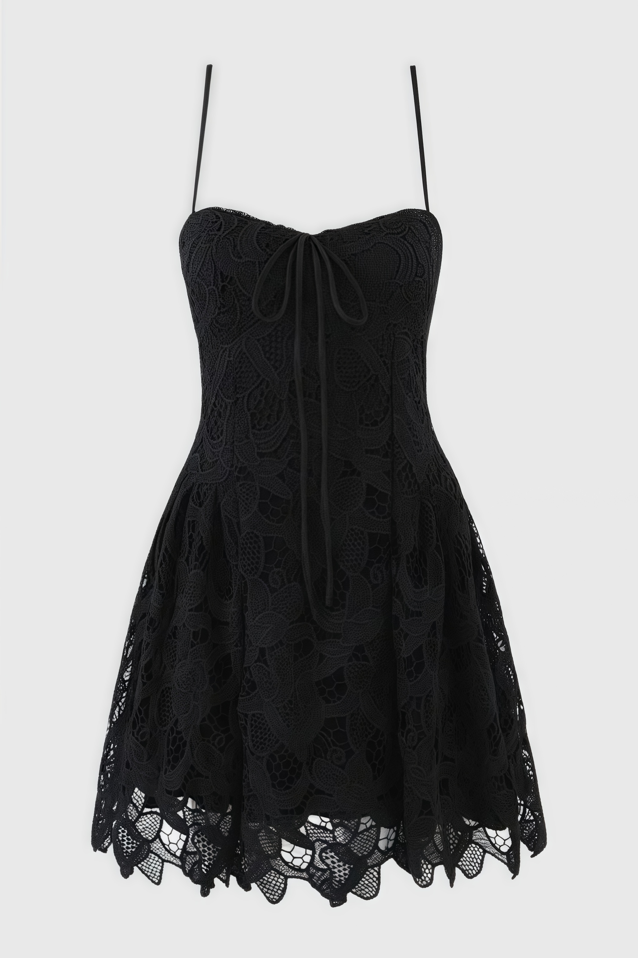 Lurext Black Lace Sleeveless Mini Dress - View 5